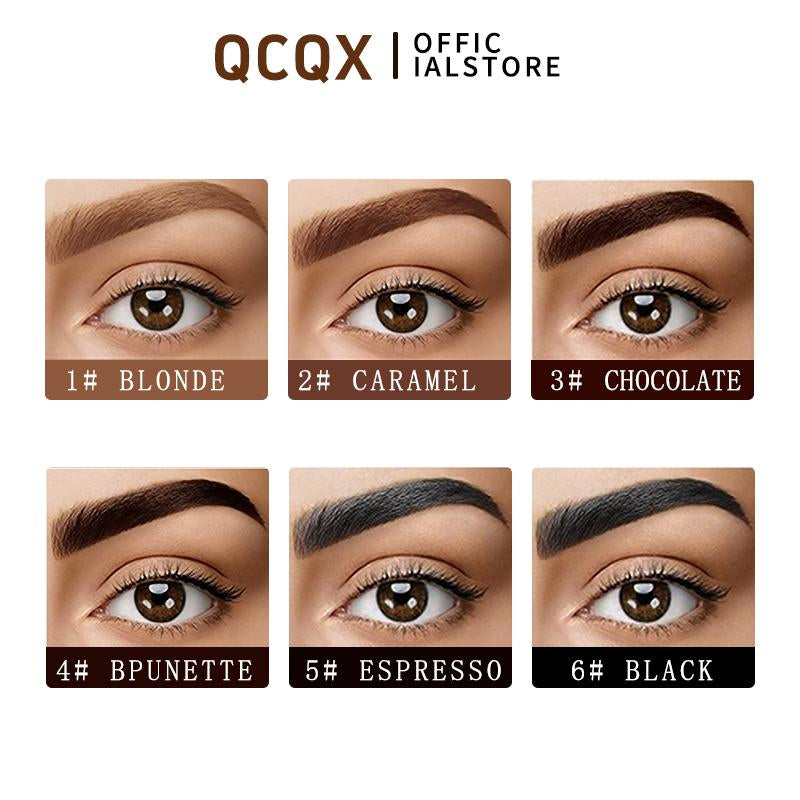 【Qcqx】Eyebrow Tint Kit - Long-Lasting, Waterproof Brow Dye Gel Set | Smudge-Proof Brow Color