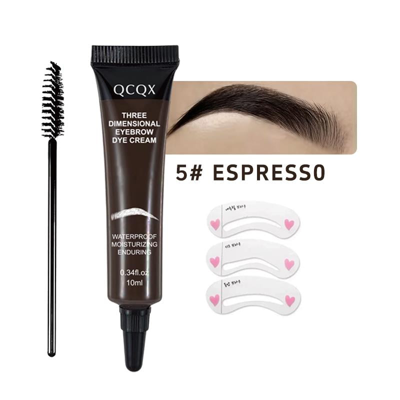 【Qcqx】Eyebrow Tint Kit - Long-Lasting, Waterproof Brow Dye Gel Set | Smudge-Proof Brow Color