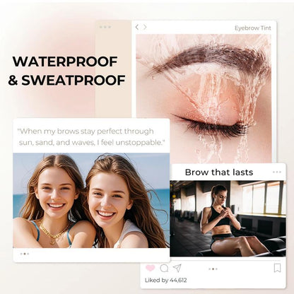 【Qcqx】Eyebrow Tint Kit - Long-Lasting, Waterproof Brow Dye Gel Set | Smudge-Proof Brow Color