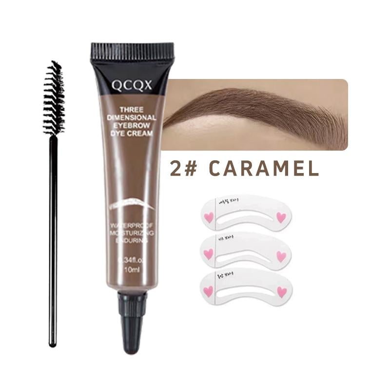 【Qcqx】Eyebrow Tint Kit - Long-Lasting, Waterproof Brow Dye Gel Set | Smudge-Proof Brow Color